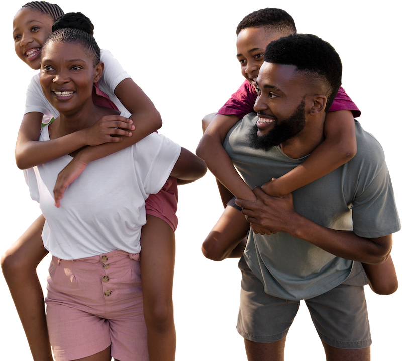 image of happy family of 4